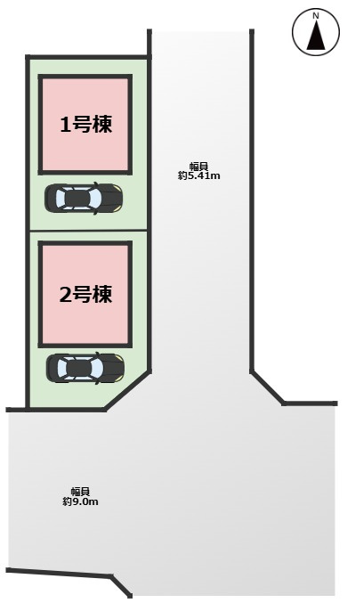KIS中村区井深町1期｜名古屋市の戸建ならホームアップの区画図