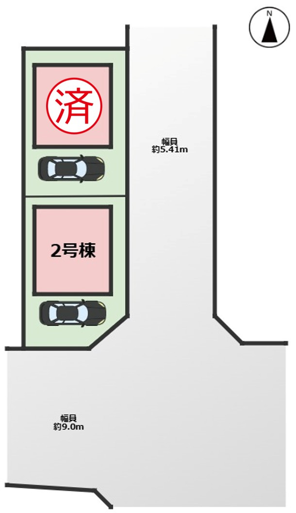 KIS中村区井深町1期｜名古屋市の戸建ならホームアップの区画図
