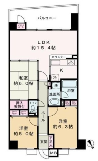 リベール姫路城北　　JR「野里駅」徒歩17分の間取り