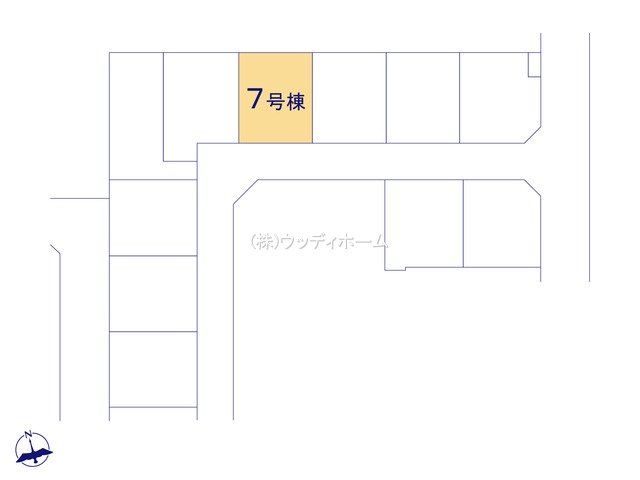 春日部市小渕　新築一戸建て　7号棟の区画図