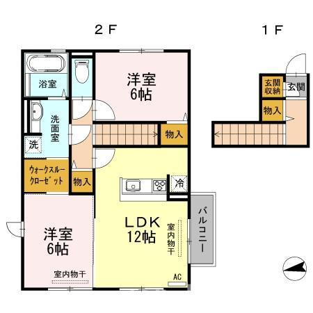 柏崎市豊町のアパートの間取り