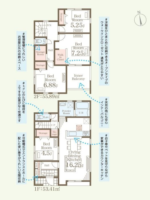 古河市鴻巣第6　新築戸建　3号棟の間取り
