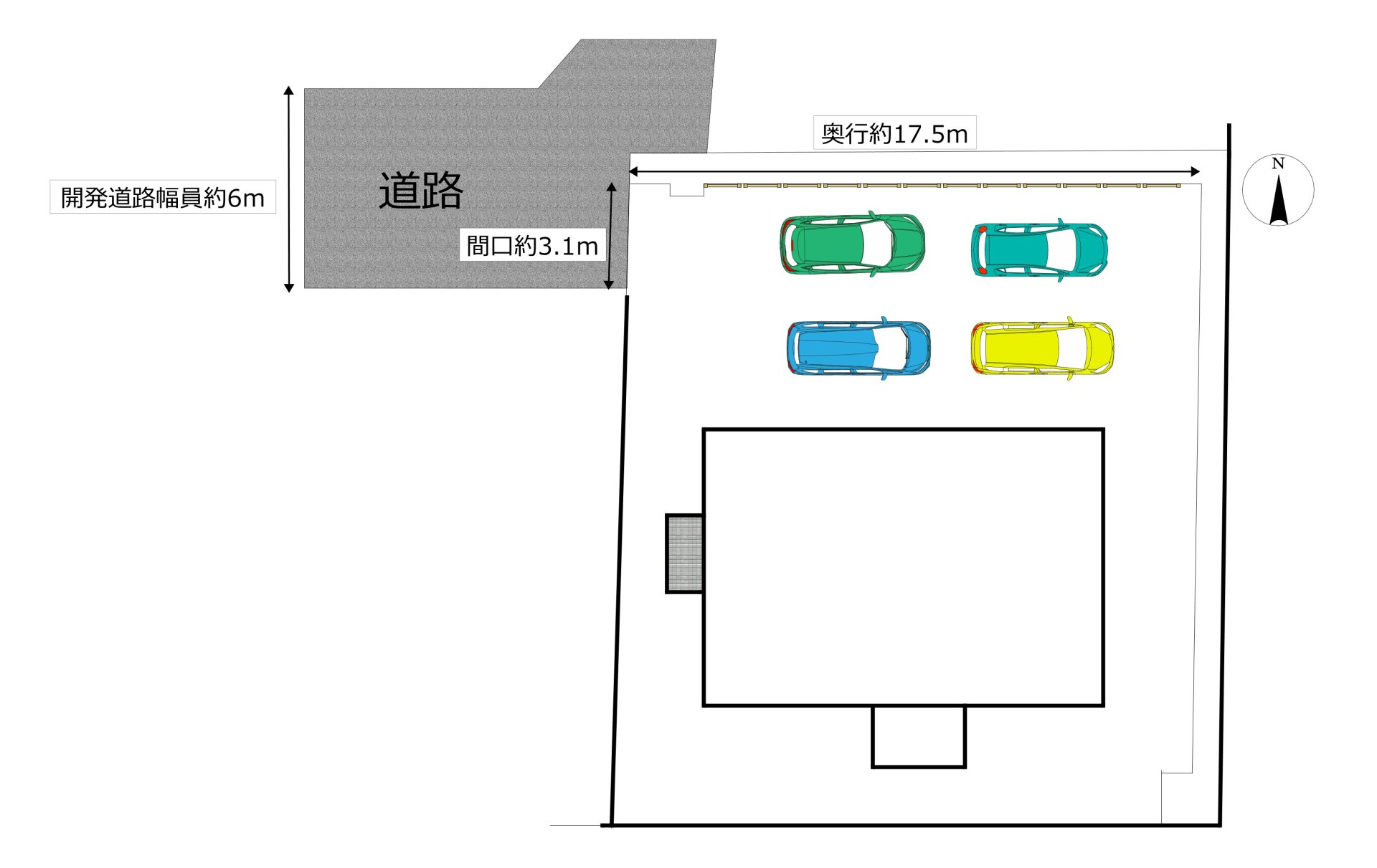 中古戸建　郡山市安積町荒井字北大部の区画図