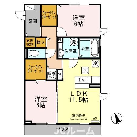 柏崎市豊町のアパートの間取り