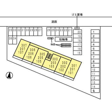 柏崎市豊町のアパートの区画図