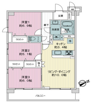 エヴァーグリーン船堀の間取り