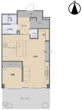 山科不二サンハイツの間取り|1人暮らし～二人暮らしに丁度いい1SLDK！