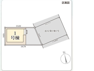 ■■南城市佐敷新開第３－１号棟の区画図|物件の外観です