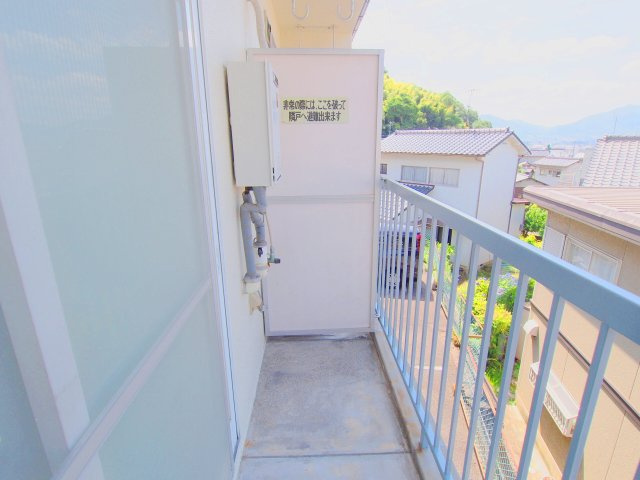 石田アパート３のバルコニー