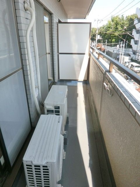 パストラル野沢壱番館　オートロック　モニター付きインターホン　最上階のバルコニー