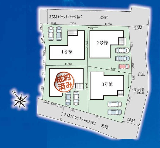 ★★南城市玉城糸数3期-1号棟（全4棟）の区画図