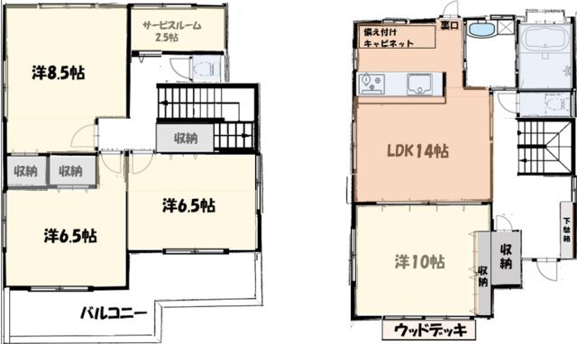 西椎路戸建の間取り