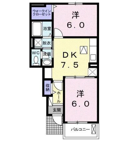 レジデンスエバーグリーン植木Ｃの間取り