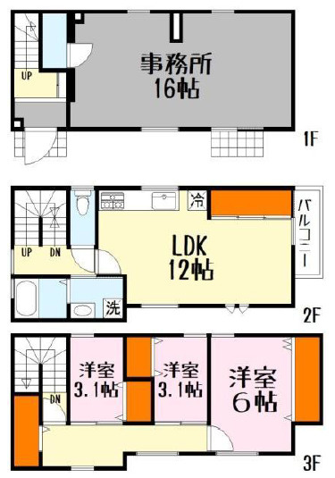 守山市今宿４丁目の住宅付店舗戸建の間取り
