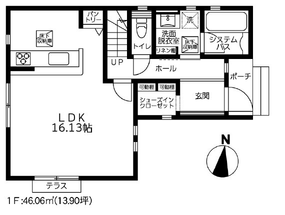 【間取り】 | 寒川町一之宮　新築戸建て | 1階