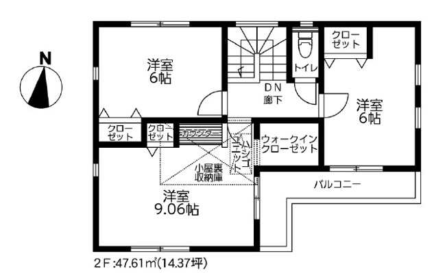 【間取り】 | 寒川町一之宮　新築戸建て | 2階