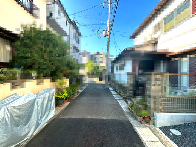 【価格改定】長岡京市今里4丁目3期の前面道路含む現地写真|周辺は閑静な住宅街です(^^)