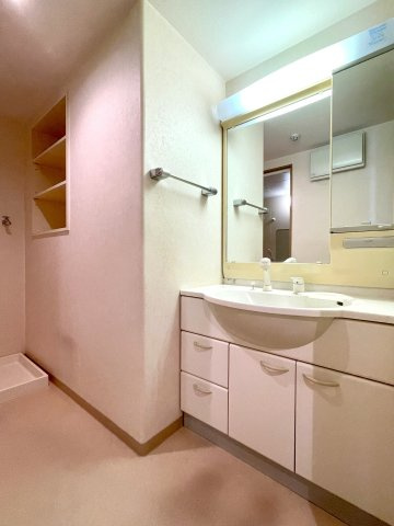 サントノーレ介良の独立洗面台|洗面台の下には収納スペースがあり、日用品の収納にも便利です。