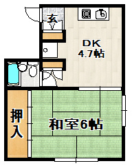 シャトー宝塚の間取り