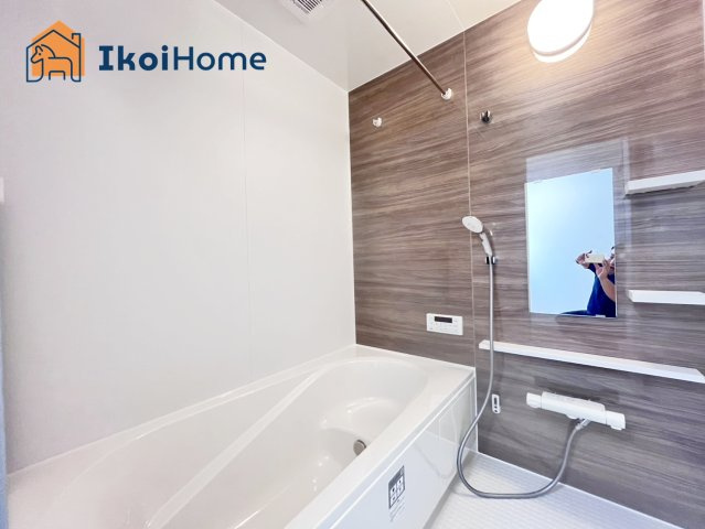 明石市魚住町西岡10期2号棟　新築戸建の浴室|【ホームページに現地動画掲載中】●年中無休：当日予約可●1坪タイプの広々したユニットバスになります