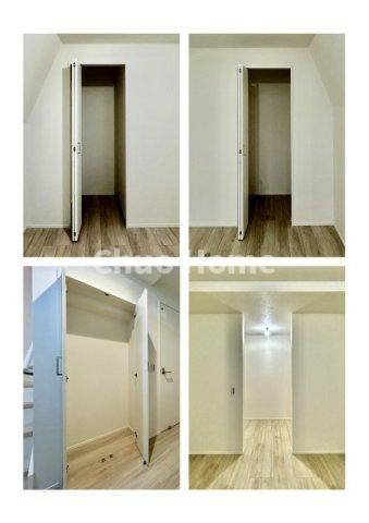 葛飾区柴又3丁目新築分譲住宅の収納|居室にはクローゼットを完備し、自由度の高い家具の配置が叶うシンプルな空間です。お子様の成長と必要になる子供部屋を与えるにはぴったりの間取りですね。