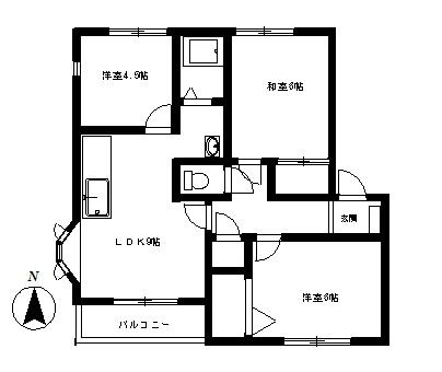 アドザックス・ラフィネＢ号棟の間取り|写真更新しました！