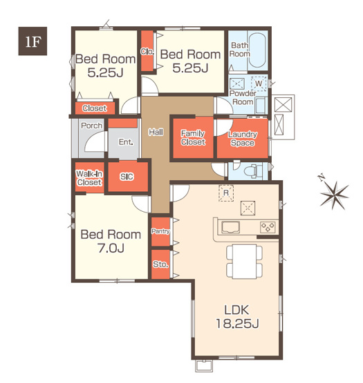 【間取り】 | ＧＲＡＦＡＲＥ　八島田字台畑　１号棟 | ★内覧予約で新米2kg★