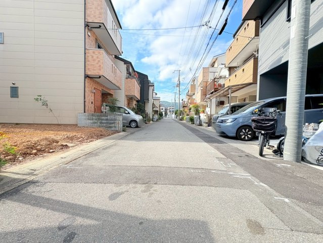 梅津中村町 条件付土地の前面道路含む現地写真