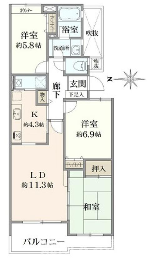 藤和ガーデンハウス葉山の間取り