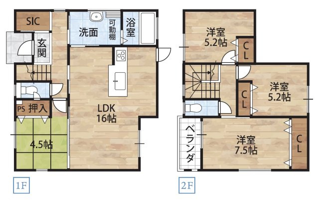備前・新築戸建の間取り
