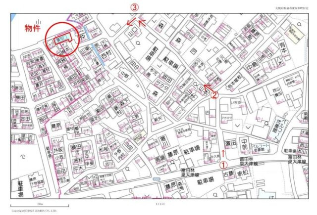 和泉市東阪本町　3LDK　中古戸建の地図