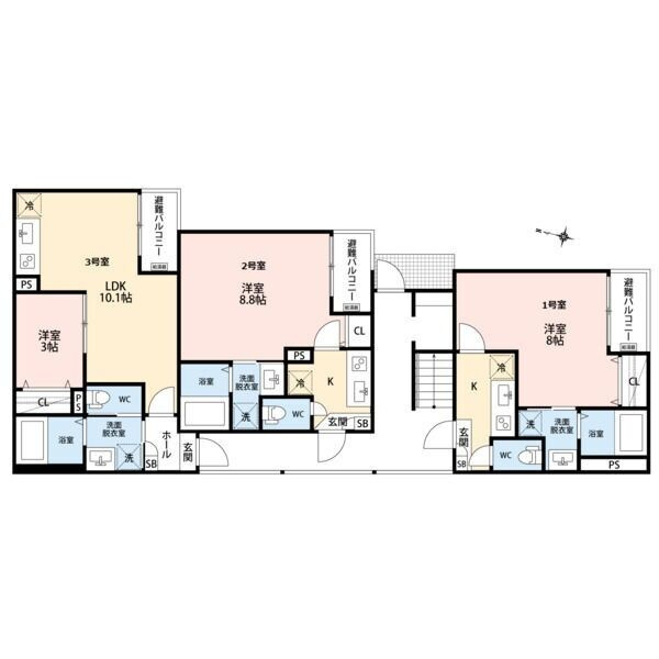 GRANDBLUE dotokushimmachiⅠの区画図