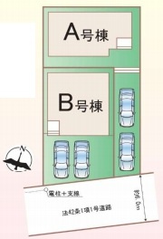 さいたま市北区別所町1128番　新築一戸建て　ハートフルタウン　Aの区画図|A号棟