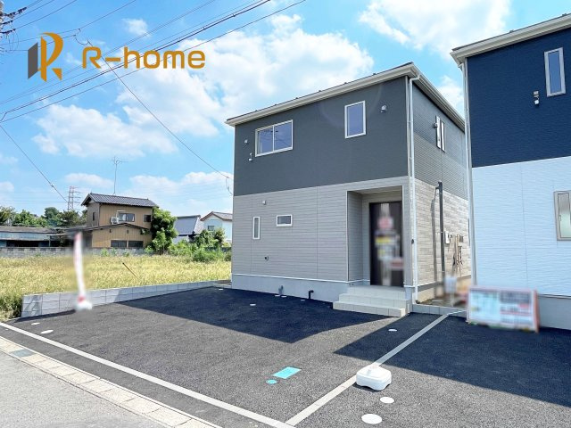 下妻市二本紀第1　新築戸建て　2号棟の外観|ご予約を頂ければ、『平日』はもちろん『早朝』や『夜間』もご見学可能です♪お気軽にお申し付けください♪