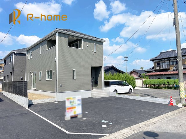 常総市新石下第9　新築戸建て　1号棟の外観|ご予約を頂ければ、『平日』はもちろん『早朝』や『夜間』もご見学可能です♪お気軽にお申し付けください♪