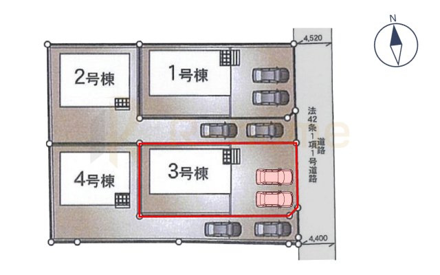 常総市新石下第9　新築戸建て　3号棟の区画図|大きなお買い物だからこそ、メリット・デメリットを伝えさせて頂きます。
R-homeにお任せください♪