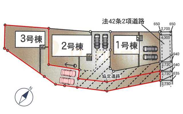 常総市豊岡町第2　新築戸建て　3号棟の区画図|大きなお買い物だからこそ、メリット・デメリットを伝えさせて頂きます。
R-homeにお任せください♪