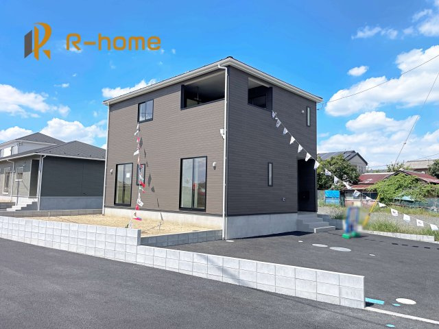 常総市豊岡町第2　新築戸建て　1号棟の外観|建物完成いたしました！ご予約で『平日』や『夕方』などでもご見学可能です！