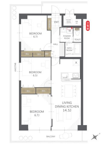 【間取り】ソレイユ鷹の台Ｄ棟 