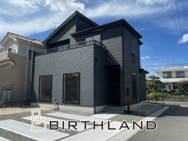 新築戸建・建売　郡山市富田町字大徳南　GRAFARE　全4棟の外観|＜1号棟＞完成いたしました！ワントーンの落ち着いた雰囲気です♪