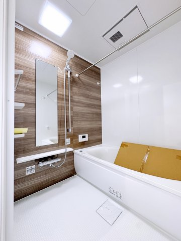 新築戸建・建売　郡山市富田町字大徳南　GRAFARE　全4棟の浴室|浴室乾燥機付きで雨の日や花粉の時期でも室内干しができるので安心です！