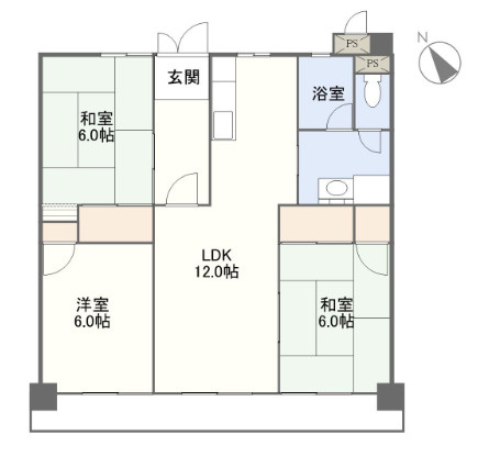 サンシャイン野間の間取り