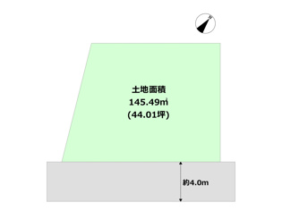 西宮市仁川百合野町売り土地の間取り