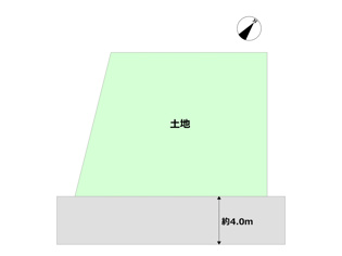 西宮市仁川百合野町売り土地の区画図