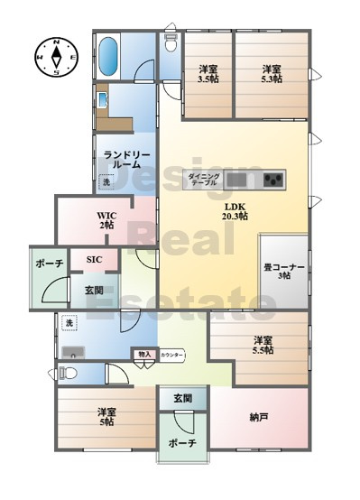 【間取り】 | 熊谷市上之　【平屋】中古住宅  