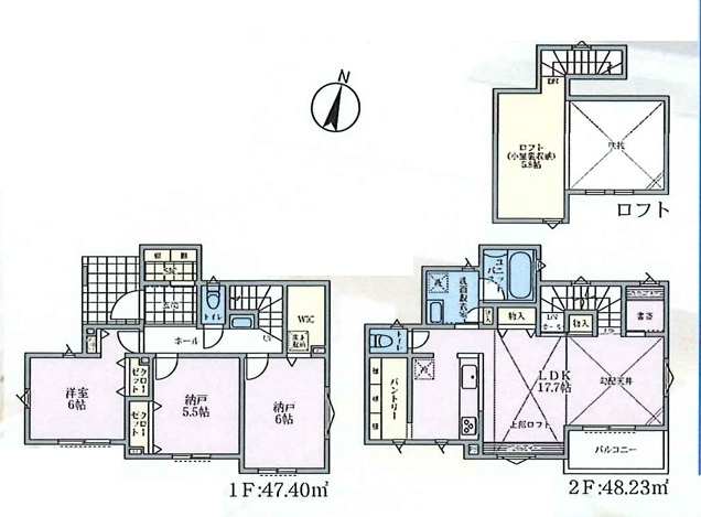 ◎茅ヶ崎市香川5丁目　新築戸建　7号棟の間取り|1LDK+2S+ロフト☆