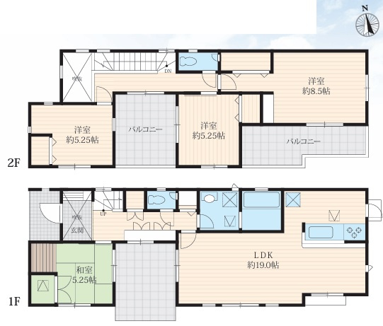 茅ヶ崎市今宿　中古戸建の間取り