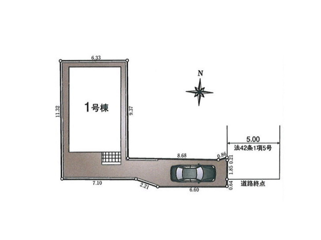 【区画図】 | 西東京市富士町1丁目　新築一戸建住宅　全1棟　(保谷店) | 前面道路は大通りから1本奥まっているので、車通りが少なくお子様がいるご家庭も安心です。