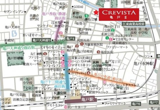 クレヴィスタ亀戸Ⅱの地図