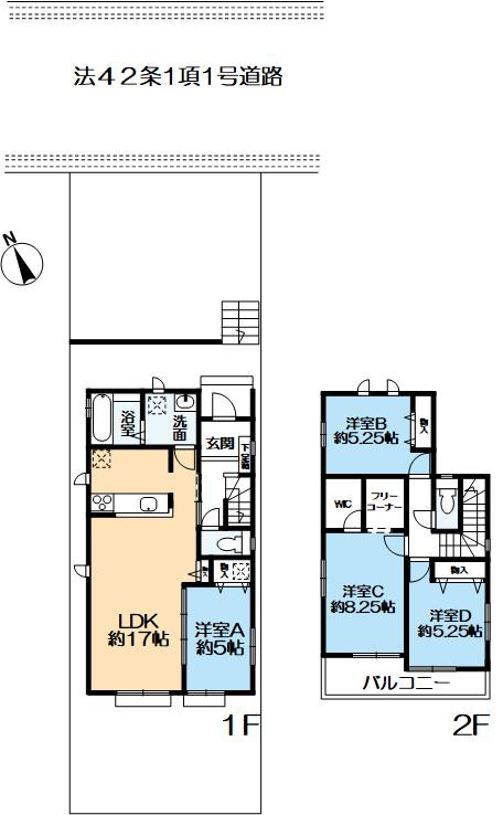 垂水区本多聞６丁目新築戸建（A号棟）の間取り